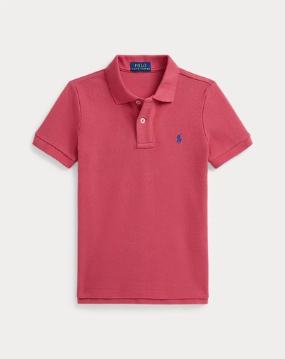 Polo iconisch - katoenen mesh (2j-7j) Nantucket Red 