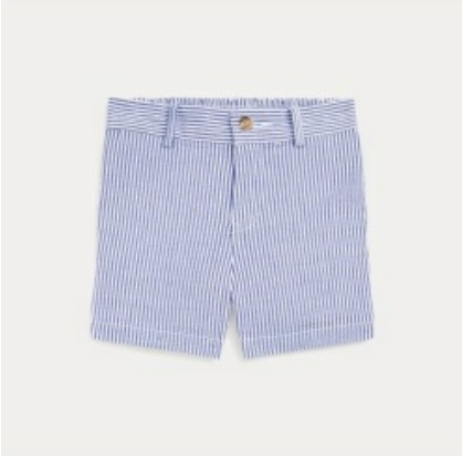 Short (3m-18m) Blue Seersucker 