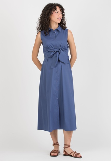 Robe de maternité et d'allaitement Michela - coton Chambray 