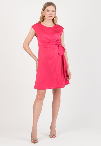 Zwangerschapsjurk Veronica - satijn strawberry 