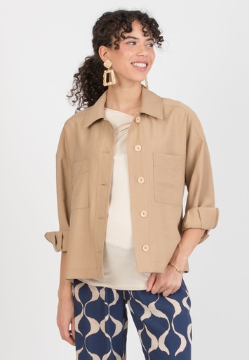 Zwangerschapsjas Nina - denim camel 