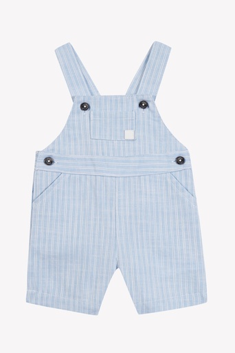 Short dungarees with fine stripes and breast pocket Bord de mer Nuage 