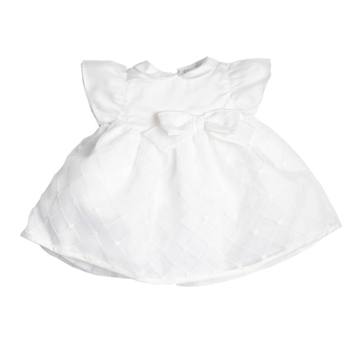 Organza dress with bow couture white 