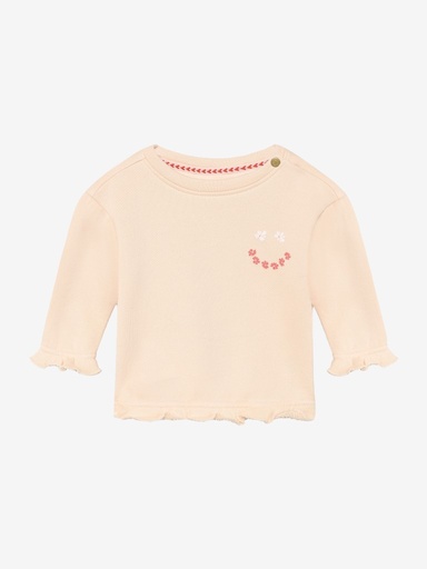 Long-sleeved sweatshirt ruffle comfort  