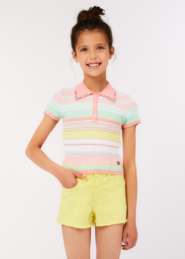 Top Lt.Coral Stripes 