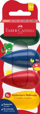 Wax crayon in ball shape - thick, 4 pieces  