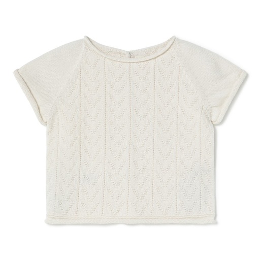 Top Mikos - 100% coton - sans couture cream 