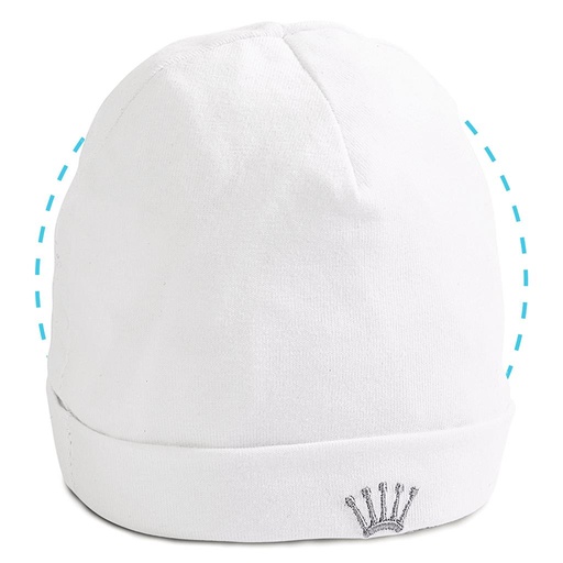 Hat crown simple basic lycra white 36