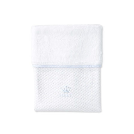 Deken Lio Linen blue White-Celeste 