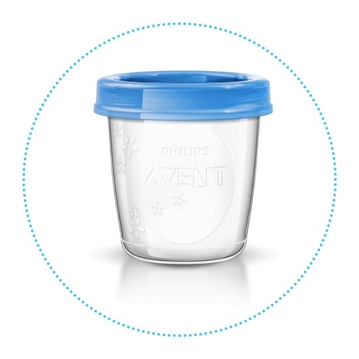 Breast Milk Storage Cup Via Natural(5pcs) 180ml  