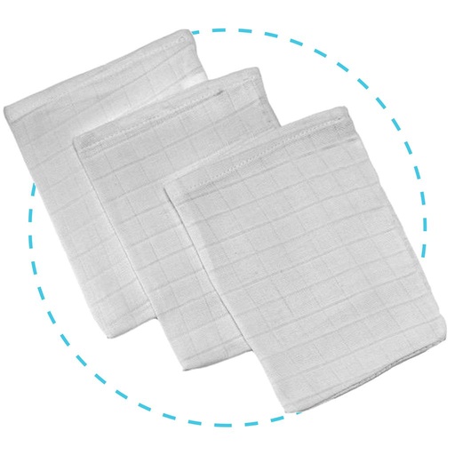 Tetra washandjes (3st) wit 