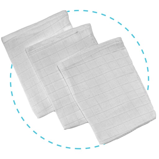 Flanelles Tetra (3pcs) blanc