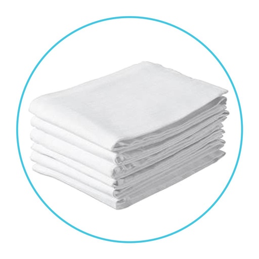 Chiffons Tetrad (coton, 70x70cm, 6pcs) blanc