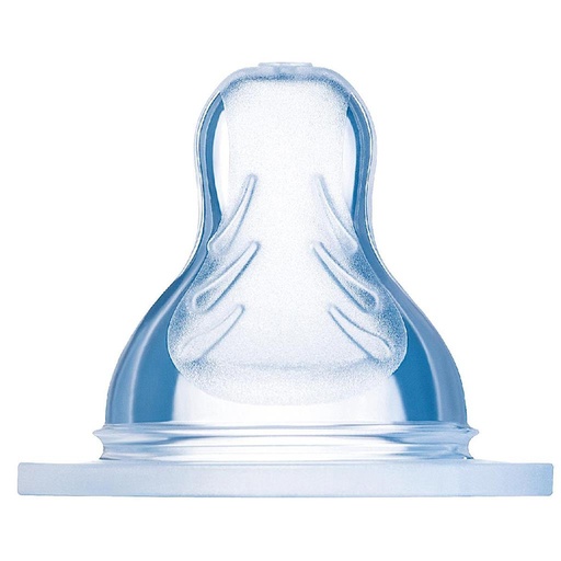Speen silicone 6m+ (2 stuks, 3 gaatjes)  