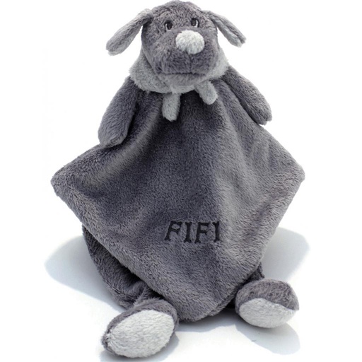 Doudou chien Fifi donkergrijs 