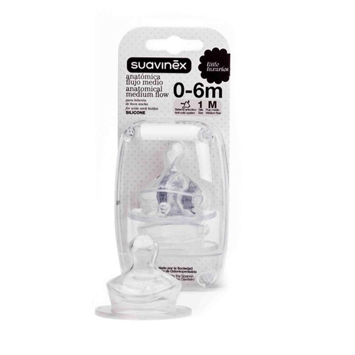 Tétine d'aspiration tétine silic. anat. s1 m (2pcs)  