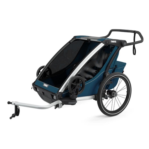 Bicycle trailer cross 2 majolica blue