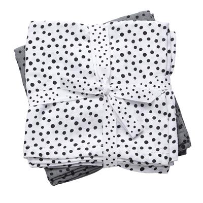 Serviette anti-moustiques (2pcs) happy dots grey