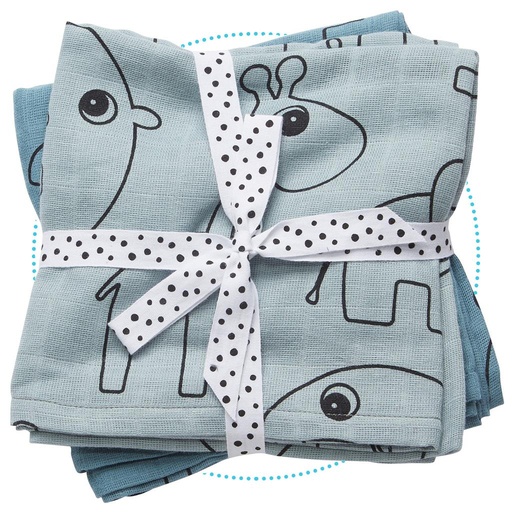 Swaddle cloth (2pcs) contour blue