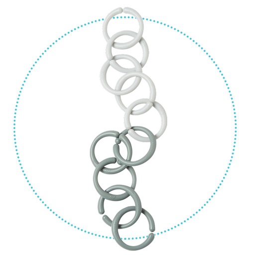 Speelgoedketting toy links grey mix 