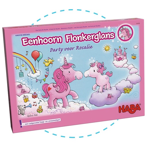 Spel: eenhoorn Flonkerglans: party Rosalie  