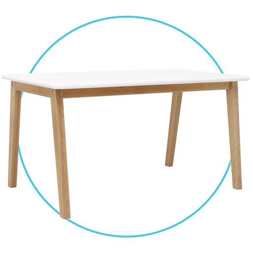 Play table Ivar rectangular white - natural