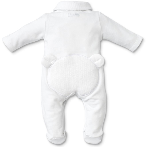 Baby suit teddyhead back white