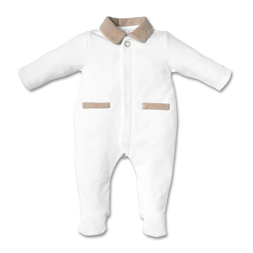 Costume de bébé dos de nounours white-beige 