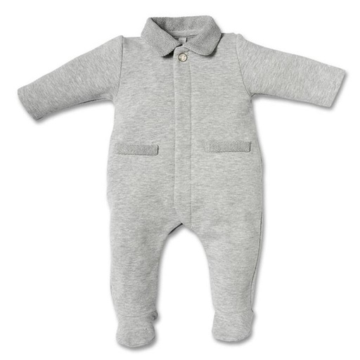 Baby suit teddyhead back light gray