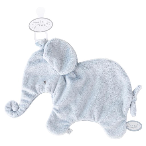 Pacifier cloth elephant Oscar (blue) light blue