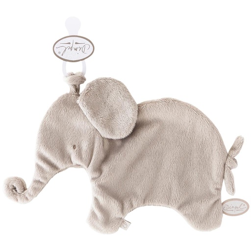 Pacifier cloth elephant Oscar gray beige beige