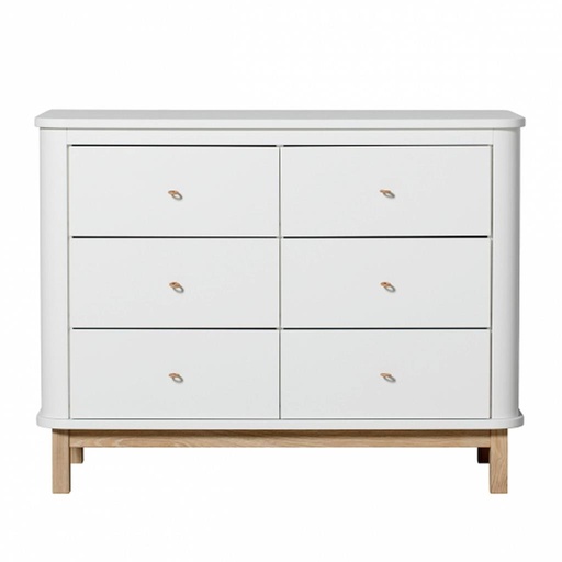 Commode 6 laden (wit/eik) wit 