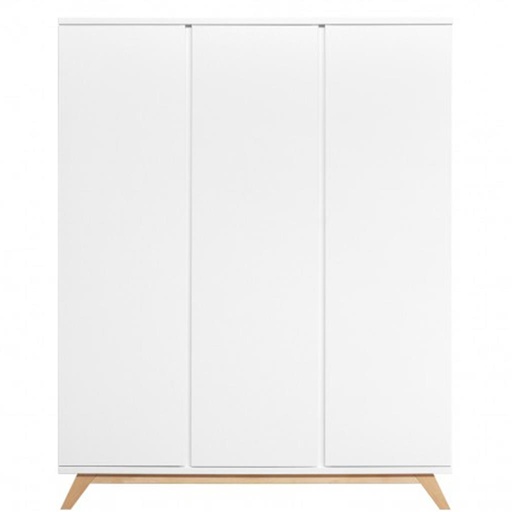 Cabinet 3 doors Lynn handleless white - natural