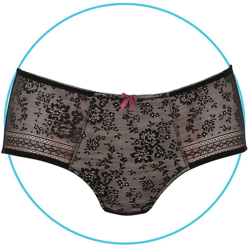 Slip fleur zwart 