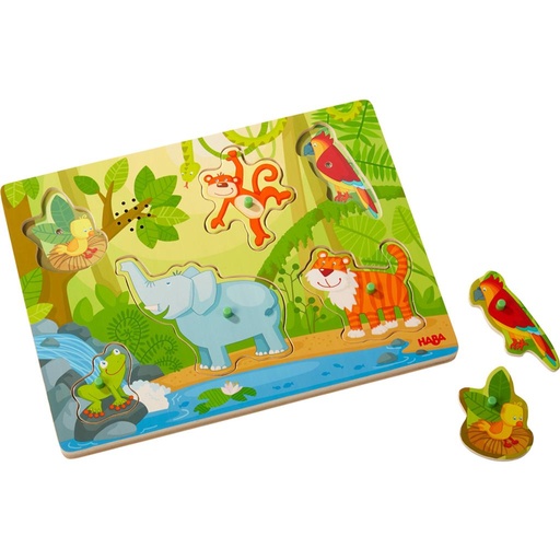 Geluidenpuzzel in de jungle  