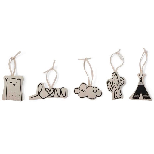 Figurines baby gym en toile (set/5)  