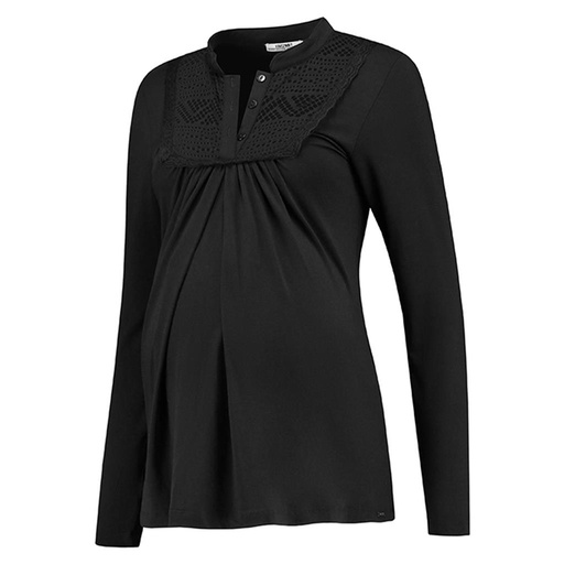 Chemise d'allaitement en tencel black 