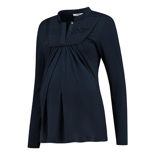Chemise d'allaitement en tencel navy 