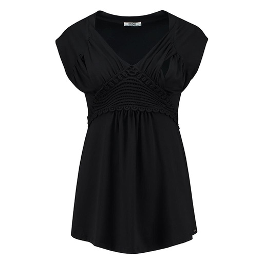Breastfeeding shirt tencel black 