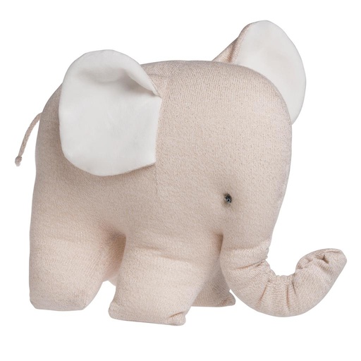 Éléphant en peluche mélange or-ivoire étincelant