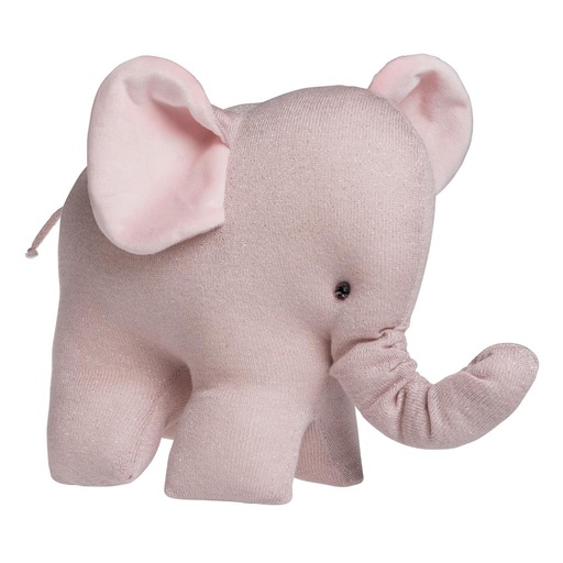 Peluche éléphant étincelle mélange rose-argenté