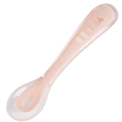 Cuillère en silicone 2ème repas pink 