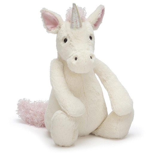 Cuddly shy unicorn white