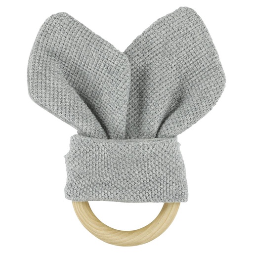 Bijtring konijn grain grey 