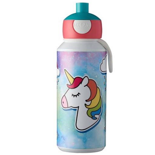 Bouteille à boire pop-up campus 400 ml licorne