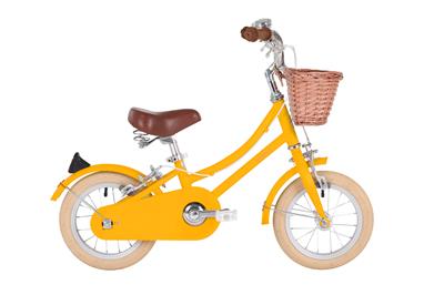 Bicyclette 12" gingersnap (incl panier+roues) jaune