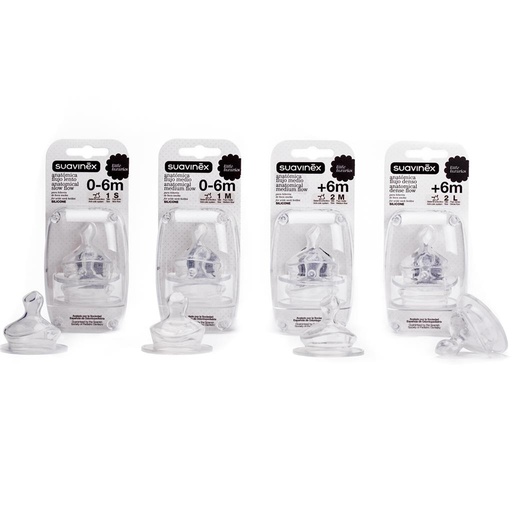 Tétine d'aspiration tétine silic. anat. s1 s (2pcs)  