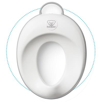 Toilet trainer wit/grijs 