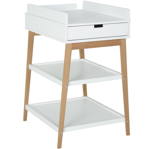 Changing table hip (+drawer, white-natural) wit 
