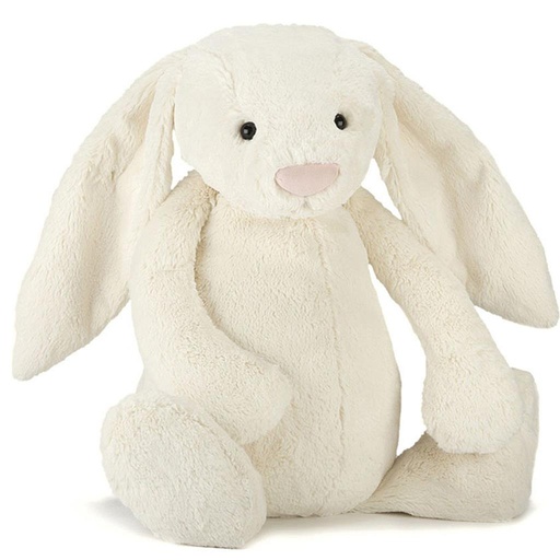 Lapin câlin et timide très grand (67cm) crème